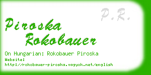 piroska rokobauer business card